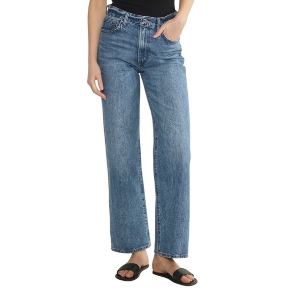 Aritzia Denim Forum Farrah High-Rise Wide Leg Jeans Blue Sz 23 - Picture 13 of 13